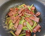 厚切りベーコンとアスパラの麺つゆマヨ炒め作り方11写真