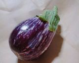 ゼブラなすのバターしょうゆ焼き作り方1写真
