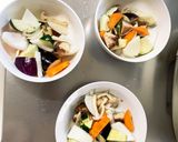 肉無豆腐茄子椎茸きな粉味噌炒味八宝菜風作り方9写真