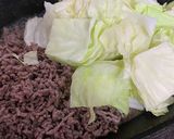 食材2つ!キャベツとひき肉のピリ辛炒め作り方4写真