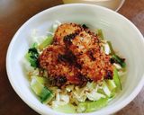 大根サラダの豚かつ丼☆ソースマヨ味作り方7写真