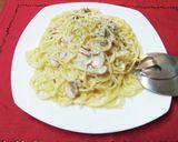 米粉パスタでカルボナーラ グルテンフリー作り方14写真