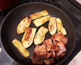 我が家の丼　豚バラと茄子の甘辛とろろ丼作り方4写真