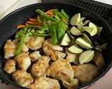 鶏むねと野菜のポン酢炒め弁当作り方6写真