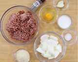 炊飯器で!BIGハンバーグ作り方1写真