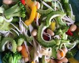 ダイエット サバ水煮缶 サラダ 冷麦作り方1写真