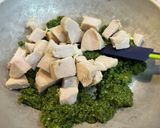 ゴロゴロ　サラダチキンの生バジルパスタ作り方4写真