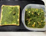 大葉ジェノベーゼソースとチーズのトースト作り方2写真