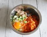 海老とはんぺんのふわふわ焼き作り方1写真