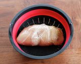 レンジでダイエット☆鶏むね肉の鶏ハム作り方4写真