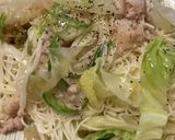 素麺の豚バラレタス塩ダレ炒めのっけ作り方8写真