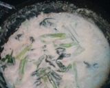 青菜とサーモンのクリームパスタ作り方4写真