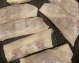 もずくたっぷり！豚肉と生姜の春巻き作り方8写真