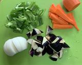 ピリ辛挽肉野菜炒め作り方1写真
