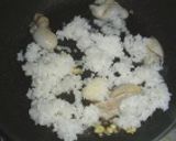 牡蠣と水菜のチャーハン作り方4写真