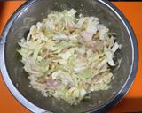 ちょっと違う？イカ豚チーズのモダン焼き♫作り方10写真