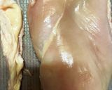 鶏胸肉のモロヘイヤ巻きオイマヨ胡麻ソース作り方2写真