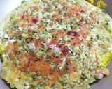小麦粉を使わない　オクラのお好み焼き作り方8写真