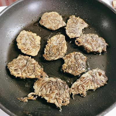 もずくの天ぷら 風の失敗ナシ！もずく焼き by たま＊がんばらない