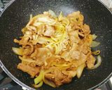 我が家の丼　豚肉の生姜炒め丼作り方5写真