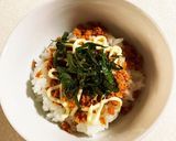 鮭めんたいの丼ご飯作り方5写真