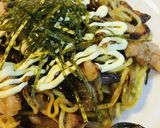 豚ロース・ステーキ肉の厚切りやきそば作り方4写真