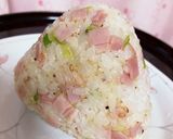 胡麻風味の鶏ガラハム炒飯風おにぎり作り方7写真