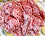 ガッツリ肉料理！揚げナスと豚肉の彩り丼作り方3写真