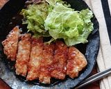 ガッツリ肉料理★豚テキ和風玉ねぎ甘辛だれ作り方6写真