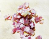 ごろごろベーコンのタマゴトースト作り方1写真
