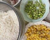 トウモロコシ茶豆♪夏の洋風炊き込みピラフ作り方1写真