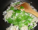 牡蠣と水菜のチャーハン作り方5写真