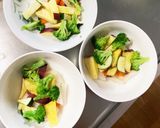 根菜茄子簡単ほんのりエビチリ温野菜サラダ作り方8写真