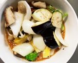 根菜茄子簡単ほんのりエビチリ温野菜サラダ作り方14写真