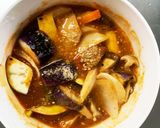 根菜茄子簡単ほんのりエビチリ温野菜サラダ作り方16写真