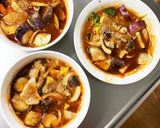 根菜茄子簡単ほんのりエビチリ温野菜サラダ作り方17写真