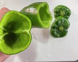 フライパン要らず ピーマンのたまご詰め作り方1写真