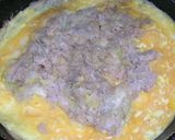 冷凍ストック餃子入りオムレツ。作り方2写真