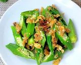 茹でないオクラのおつまみナムル作り方7写真