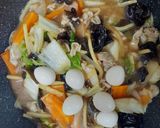 丼一杯で栄養◎豚バラ肉と野菜のあんかけ丼作り方20写真