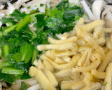 まいたけ 小松菜 油揚げの味噌汁^^作り方5写真