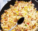 明太子のパスタソースで炒飯作り方14写真