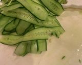 簡単　時短　豚しゃぶ味噌胡麻キュウリ和え作り方3写真