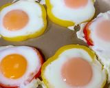 忙しい朝でもみんなのパプリカ目玉焼き^^作り方10写真