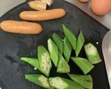 おくら！目玉焼きのお供に作り方1写真