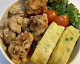 子ども喜ぶ我が家の丼♪唐揚げ&玉子焼き丼作り方6写真