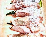 オクラチーズ、エノキの豚肉巻き作り方7写真