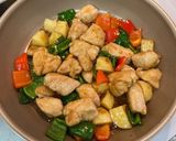 鶏むね肉と彩り野菜の甘酢炒め♩作り方8写真