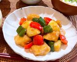 鶏むね肉と彩り野菜の甘酢炒め♩作り方9写真