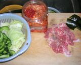 ゴーヤー入り「豚キムチ炒め。」作り方1写真